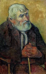Retrato de um homem velho com uma vara, 1889-90